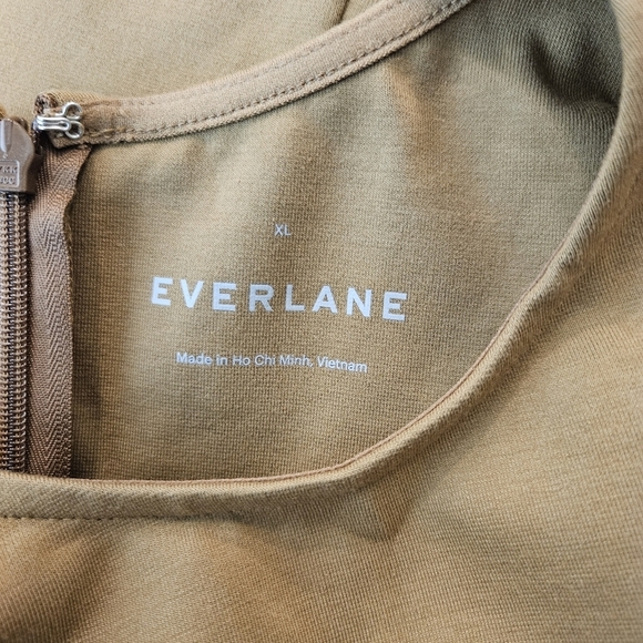 Everlane Cotton Modal Sleeveless Mini Dress Size XL Brown - Picture 5 of 7